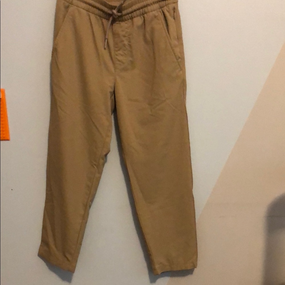 Old Navy Kids Tan Casual Pants Relaxed Fit, Golf, Tennis, 6-7, Like New